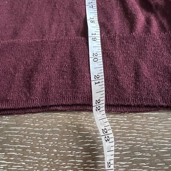 Nanette Lepore burgundy merino wool sweater - Picture 8 of 12